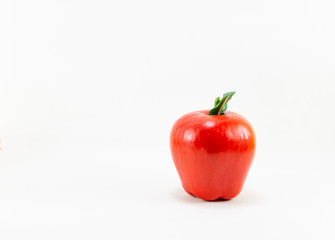 Apple plastic Toy fruits on white background