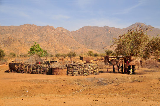 Village on the area of the Sahel in North Chad
