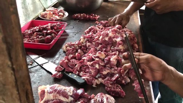 Lamb Satay “KLATAK” Yogyakarta, Indonesia