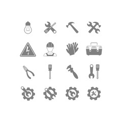 Tools icon. Flat vector icon set