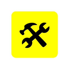 Hammer and Wrench icon. Vector Illustration