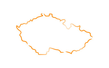 Stylized sketch map of Czech Republic