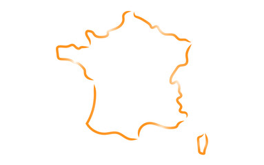 Stylized sketch map of France
