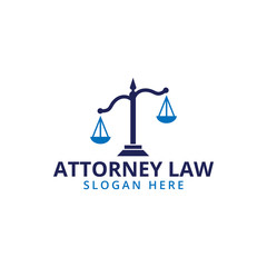 Attorney law scale logo icon template