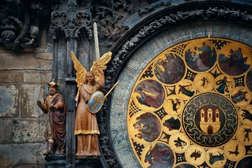 Astronomical clock closeup