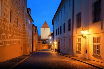 Fototapeta na wymiar Street view at Prague Castle