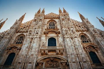 Fototapeta na wymiar Milan Cathedral closeup