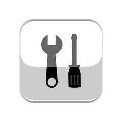 Screwdriver and Wrench icon. Vector Illustration