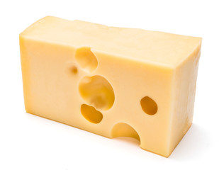 cheddar cheese isolated on white background