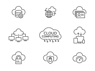 Cloud computing icons