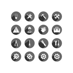 Tools icon. Flat vector icon set