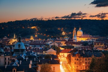Obraz premium Prague skyline rooftop view dome