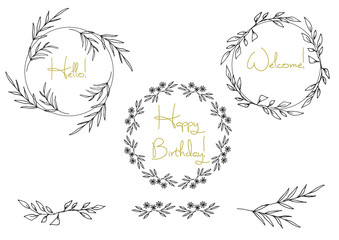 A collection of handmade sketches with plants