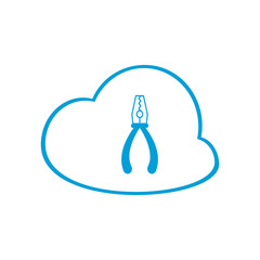 Pliers icon. Vector Illustration