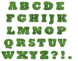alphabet of grass