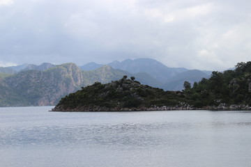 Mountains in the sea