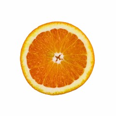 Fototapeta na wymiar Orange slice isolated on white background