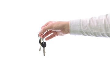Keys from the house in hand