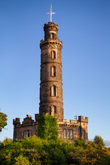 Obraz premium Nelson Monument on Calton Hill Edinburgh Scotland UK
