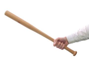 Baseball bat in hand