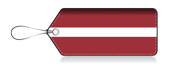 Latvian label flag, Label of prouct made in Latvia © VectorPart