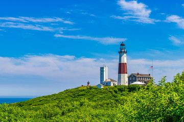 Fototapeta na wymiar Montauk Point Lighthouse Long Island New York