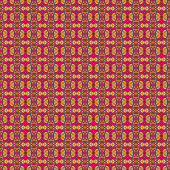 Ethnic geometric pattern in repeat. Fabric print. Seamless background, mosaic ornament, retro style. 