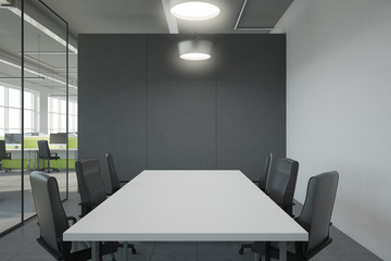 Modern conference room with copyspace