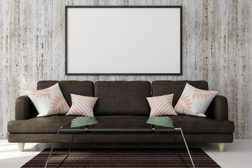 Modern living room with frame
