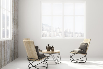 Light living room interior