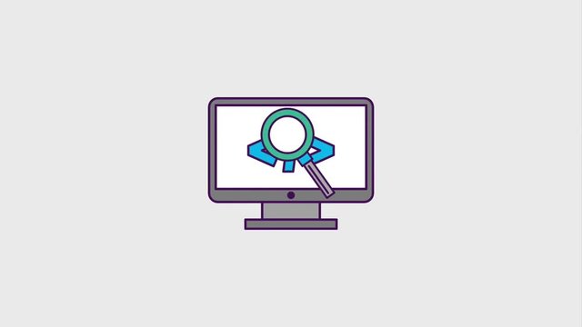 html code on screen computer search analysis animation hd