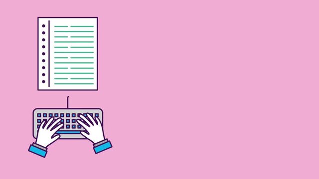 hand typing code editor developer animation hd