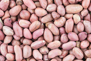 The peanut background or texture. The macro shot is made by means of stacking technology