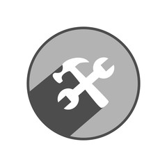 Hammer and Wrench icon. Vector Illustration