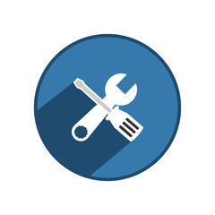Screwdriver and Wrench icon. Vector Illustration