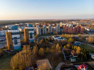 aerial view of imanta riga small forest