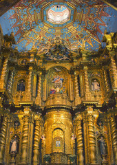 Fototapeta na wymiar Iglesia de la Compañía de Jesús - Quito - Ecuador - Centro Histórico