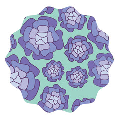 colorful circular frame with beautiful flowers design, vector illustration