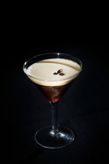 cocktail on a black background