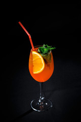 cocktail on a black background