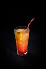 cocktail on a black background