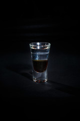 cocktail on a black background