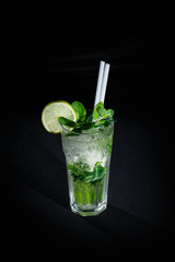 cocktail on a black background
