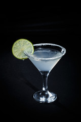 cocktail on a black background