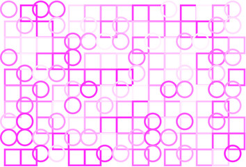 Abstract colored ellipse & square box shape pattern. Repeat, round, creative & canvas.