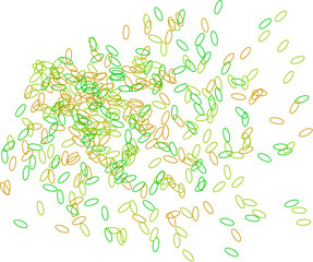 Abstract colored motion, particle or random shape pattern. Texture, canvas, graphic & design.