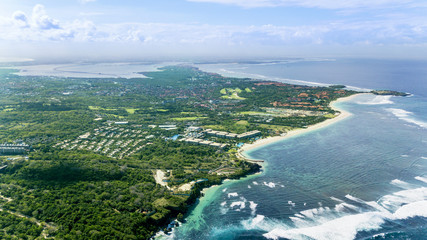 Famous Nusa Dua beach with turquoise water