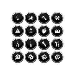 Tools icon. Flat vector icon set