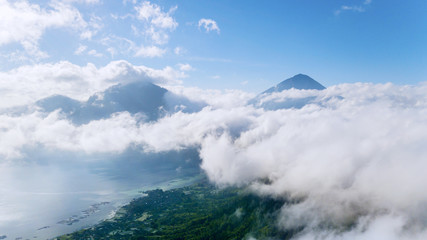 Beautiful Batur lake near Kintamani mountain