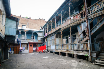 Fototapeta premium Old city yard in Tbilisi